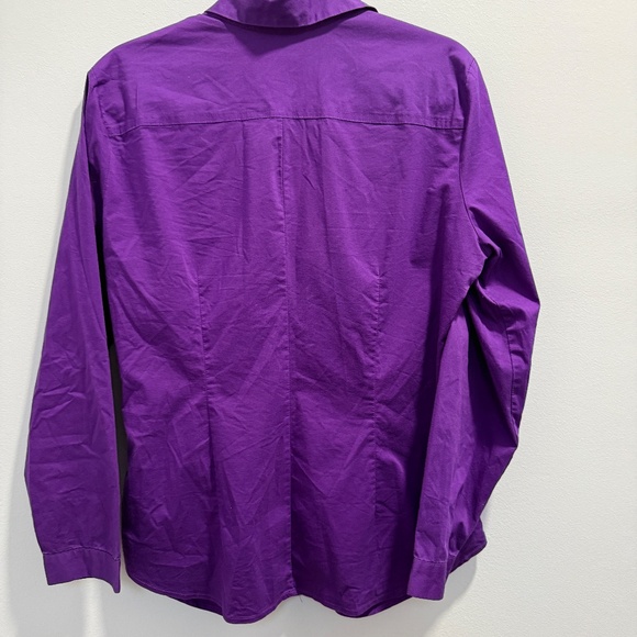 Cute Vibrant Purple Button Shirt from 7th Avenue - Picture 2 of 3